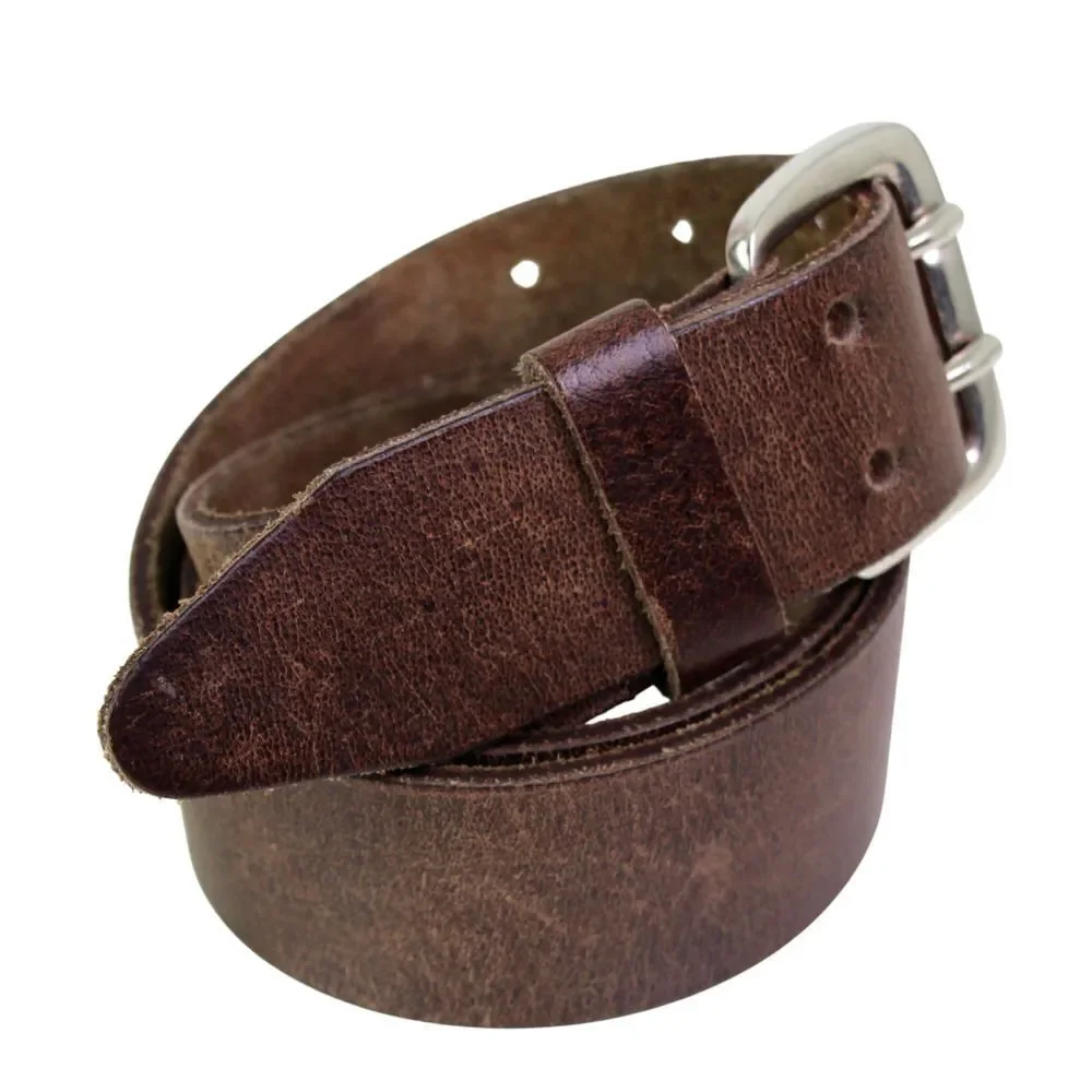 INDIA SADDLE BROWN GENUINE LEATHER 1 1/2